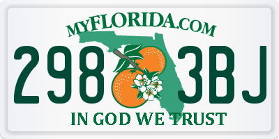 FL license plate 2983BJ