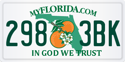 FL license plate 2983BK