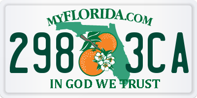 FL license plate 2983CA