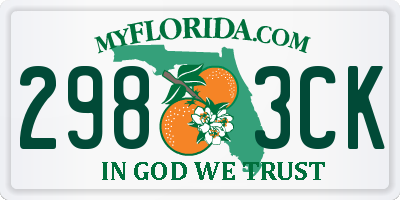 FL license plate 2983CK