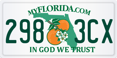 FL license plate 2983CX