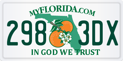 FL license plate 2983DX