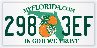 FL license plate 2983EF