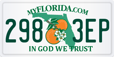 FL license plate 2983EP