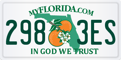 FL license plate 2983ES