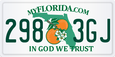 FL license plate 2983GJ