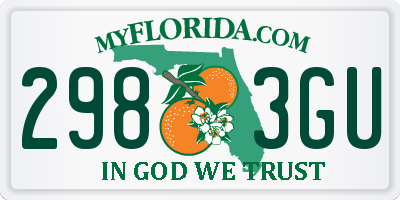 FL license plate 2983GU