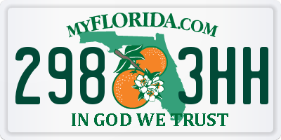 FL license plate 2983HH