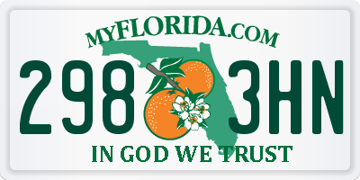 FL license plate 2983HN