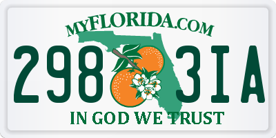 FL license plate 2983IA