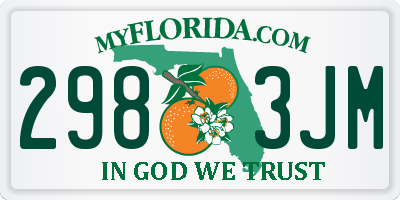 FL license plate 2983JM