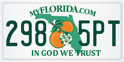 FL license plate 2985PT