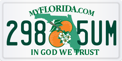 FL license plate 2985UM