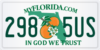FL license plate 2985US