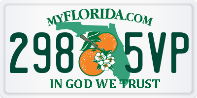 FL license plate 2985VP