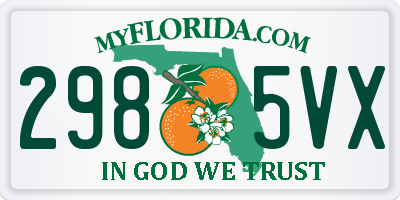 FL license plate 2985VX