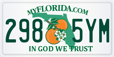 FL license plate 2985YM