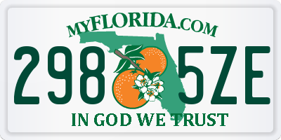 FL license plate 2985ZE