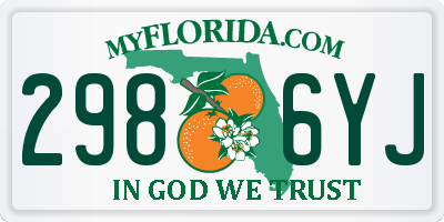 FL license plate 2986YJ