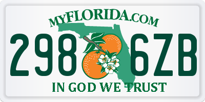 FL license plate 2986ZB