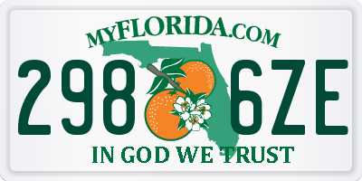 FL license plate 2986ZE
