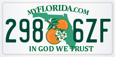 FL license plate 2986ZF