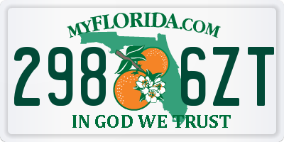 FL license plate 2986ZT