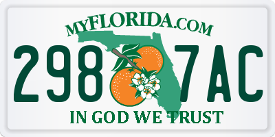 FL license plate 2987AC
