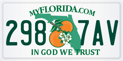 FL license plate 2987AV