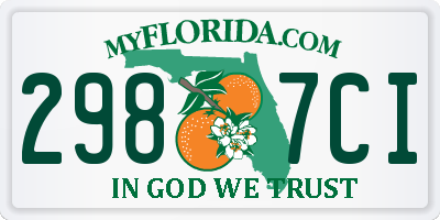 FL license plate 2987CI