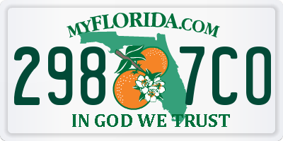 FL license plate 2987CO