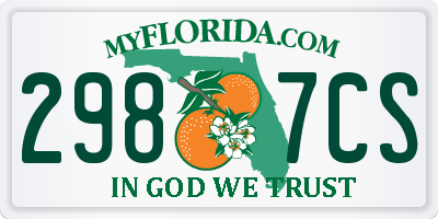 FL license plate 2987CS