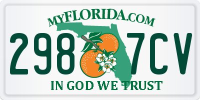 FL license plate 2987CV