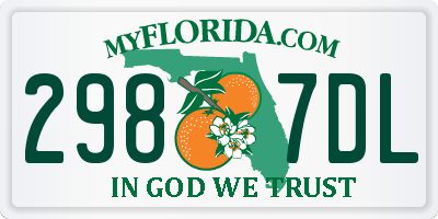 FL license plate 2987DL