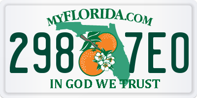 FL license plate 2987EO