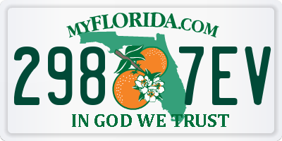FL license plate 2987EV