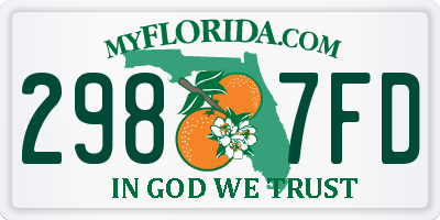 FL license plate 2987FD