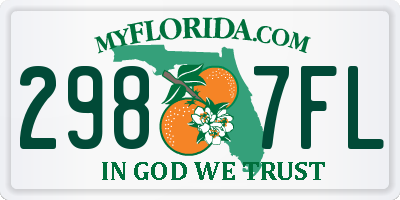 FL license plate 2987FL