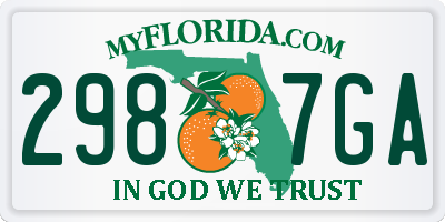 FL license plate 2987GA