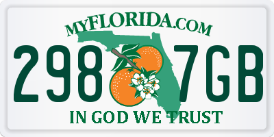 FL license plate 2987GB