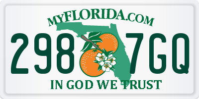 FL license plate 2987GQ