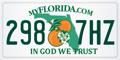 FL license plate 2987HZ