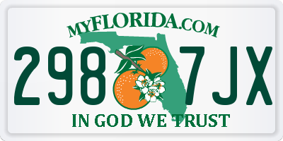FL license plate 2987JX