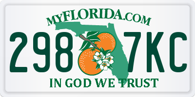 FL license plate 2987KC