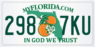 FL license plate 2987KU