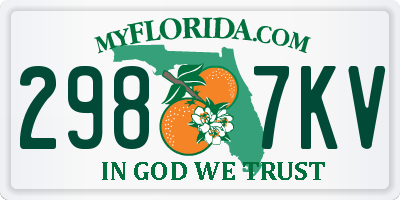 FL license plate 2987KV