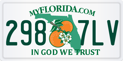 FL license plate 2987LV