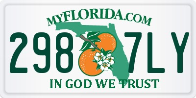 FL license plate 2987LY
