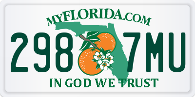 FL license plate 2987MU