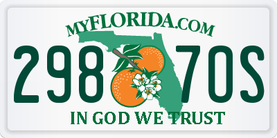 FL license plate 2987OS